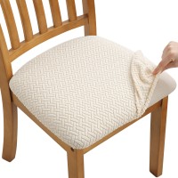 Fuloon T-type polar fleece ordinary style Chair Seat Cover | 6PCS |  Beige