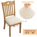 Fuloon T-type polar fleece ordinary style Chair Seat Cover | 6PCS |  Beige
