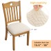 Fuloon T-type polar fleece ordinary style Chair Seat Cover | 4PCS |  Beige