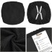 Fuloon T-type polar fleece ordinary style Chair Seat Cover | 4PCS | Black