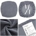 Fuloon T-type polar fleece ordinary style Chair Seat Cover | 4PCS | Gray