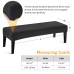 Fuloon Waterproof Stretch Diamond Textured Box Cushion Bench Slipcover | Machine Washable | Black