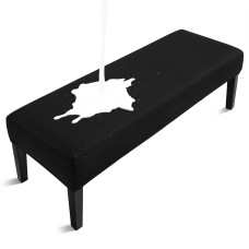 Fuloon Waterproof Stretch Diamond Textured Box Cushion Bench Slipcover | Machine Washable | Black