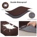Fuloon Waterproof Stretch Diamond Textured Box Cushion Bench Slipcover | Machine Washable | Coffee