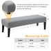 Fuloon Waterproof Stretch Diamond Textured Box Cushion Bench Slipcover | Machine Washable | Light Gray