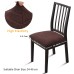 Fuloon Waterproof  jacquard leaves  Chair Seat Cover | 6 PCS  | Coffee
