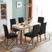 Fuloon Silver fox velvet chair cover | 4PCS | Black