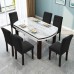 Fuloon Silver fox velvet chair cover | 6PCS | Black