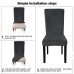 Fuloon Silver fox velvet chair cover | 4PCS | Black
