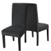 Fuloon Silver fox velvet chair cover | 6PCS | Black