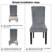 Fuloon Silver fox velvet chair cover | 6PCS | Gray