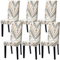 Fuloon Fancy Floral Printed Spandex Stretch Chair Cover | 6 PCS | Elegant