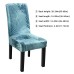 Fuloon Fancy Floral Printed Spandex Stretch Chair Cover | 6 PCS | Blue Summer