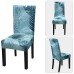 Fuloon Fancy Floral Printed Spandex Stretch Chair Cover | 6 PCS | Blue Summer