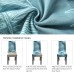 Fuloon Fancy Floral Printed Spandex Stretch Chair Cover | 6 PCS | Blue Summer