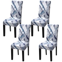 Fuloon Fancy Floral Printed Spandex Stretch Chair Cover | 4 PCS | Suddenly flowing clouds
