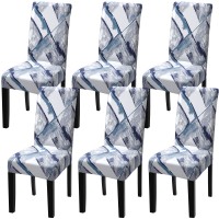 Fuloon Fancy Floral Printed Spandex Stretch Chair Cover | 6 PCS | Suddenly flowing clouds