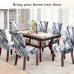 Fuloon Fancy Floral Printed Spandex Stretch Chair Cover | 4 PCS | Suddenly flowing clouds