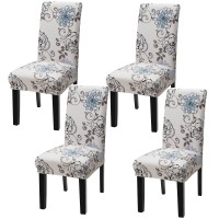 Fuloon Fancy Floral Printed Spandex Stretch Chair Cover | 4 PCS | Wealth Bloom