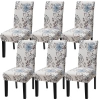 Fuloon Fancy Floral Printed Spandex Stretch Chair Cover | 6 PCS | Wealth Bloom