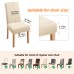 Fuloon Jacquard leaf chair cover | 4PCS  | Beige