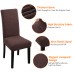 Fuloon Jacquard leaf chair cover | 4PCS  | Brown