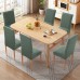 Fuloon Jacquard leaf chair cover | 4PCS  | Matcha Green
