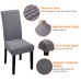 Fuloon Jacquard leaf chair cover | 6PCS  | Dark Gray