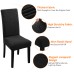 Fuloon Jacquard leaf chair cover | 6PCS  | Black