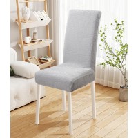 Fuloon Jacquard leaf chair cover | 4PCS  | Light Gray