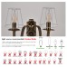 Fuloon Set of 6pcs Modern Droplight Wall Lamp Candle Chandelier Lampshade | Four Flowers