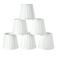 Fuloon Set of 6pcs Wall Lamp Candle Chandelier Lamp Shade | White