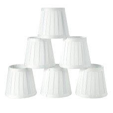 Fuloon Set of 6pcs Wall Lamp Candle Chandelier Lamp Shade | White