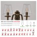 Fuloon Set of 6pcs Modern European Style Droplight Wall Lamp Candle Chandelier PVC Lampshade | Beige 