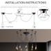 Fuloon Goddess scattered flower chandelier (10 Heads, Cable 200 cm) 