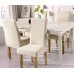 Fuloon Jacquard Stretch Box Cushion Dining Chair Cover | 6 PCS | Beige