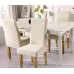 Fuloon Jacquard Stretch Box Cushion Dining Chair Cover | 4 PCS | Beige