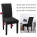 Fuloon Jacquard Stretch Box Cushion Dining Chair Cover | 4 PCS | Black