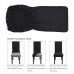 Fuloon Jacquard Stretch Box Cushion Dining Chair Cover | 4 PCS | Black