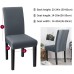 Fuloon Jacquard Stretch Box Cushion Dining Chair Cover | 6 PCS | Dark Gray