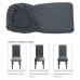 Fuloon Jacquard Stretch Box Cushion Dining Chair Cover | 6 PCS | Dark Gray