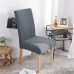 Fuloon Jacquard Stretch Box Cushion Dining Chair Cover | 4 PCS | Dark Gray