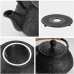 Fuloon Cast Iron Teapot Filter Set Chinese Leaf Pattern with Stainless Steel Filter 30oz/0.9L 