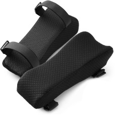 Fuloon Universal chair armrest mat black (2pcs)
